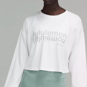 COPY - Lululemon nwt muscle love long sleeve motif graphic Sz 8 white